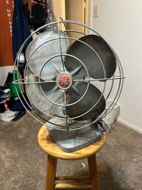 Vintage General Electric “triple grey” fan 1950s